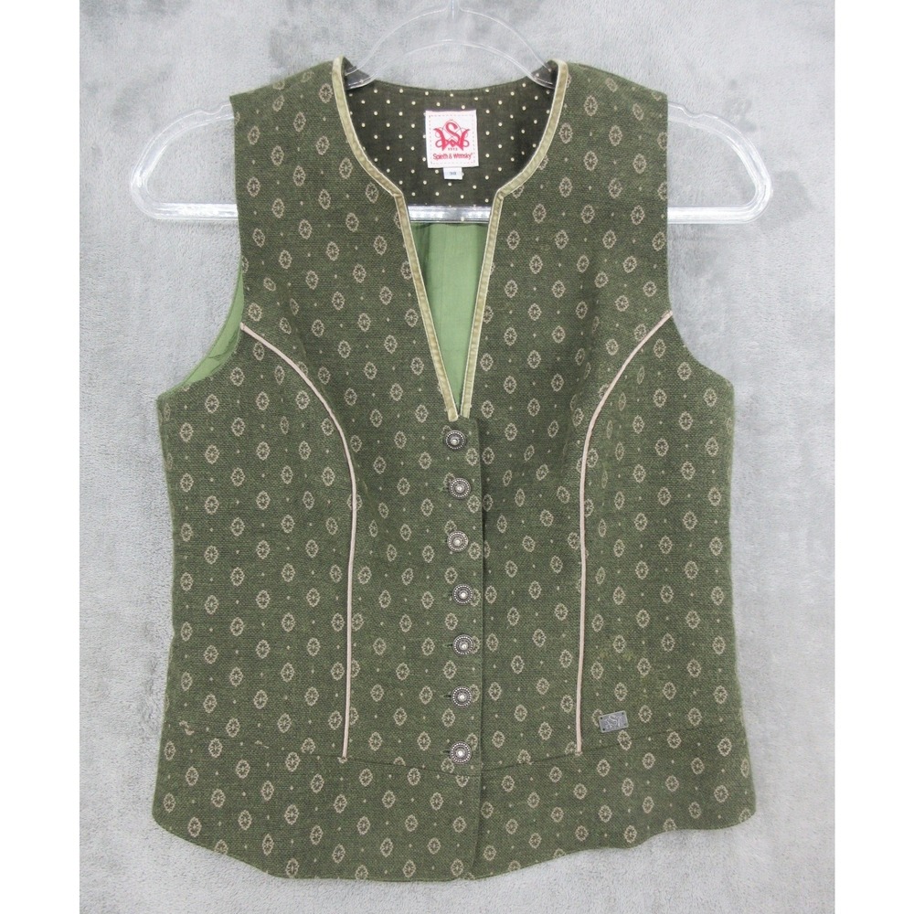 Spieth & Wensky Vest Women 38 US Small Green Trachten‎ Dirndl German Traditional